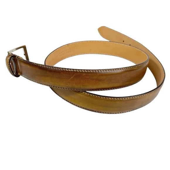 HARRIS DAL Barneys New York Men's Brown Leather Belt - Picture 5 of 10